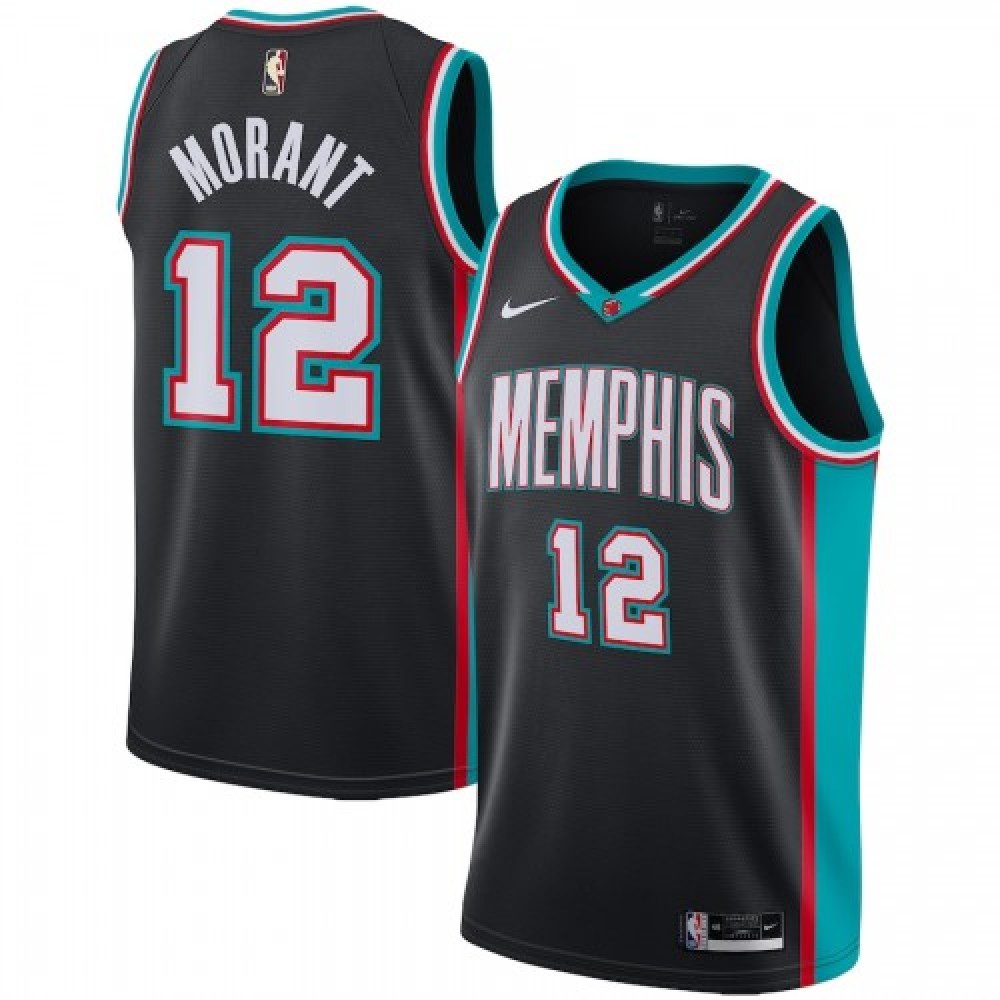 Men's Memphis Grizzlies Ja Morant #12 Black Hardwood Classics 2020/21 Jersey - Classic Edition-Pro Kit Vault | Brand New 26/27 Sports Jerseys